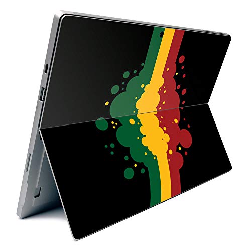 Image of MightySkins Carbon Fiber Skin for Microsoft Surface Pro 7 - Rasta Flag | Textured Carbon Fiber Finish | Easy to Apply, Remove, and Change Styles | Made in The USA