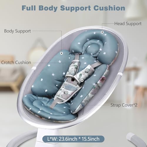 Image of Infant Car Seat Insert, 2-in-1 Reversible Baby Car Seat Head Support with 3 Strap Covers, Breathable Soft Newborn Car Seat Insert and Baby Carseat Cushion for Stroller, Swing, Rocker, Bassinets