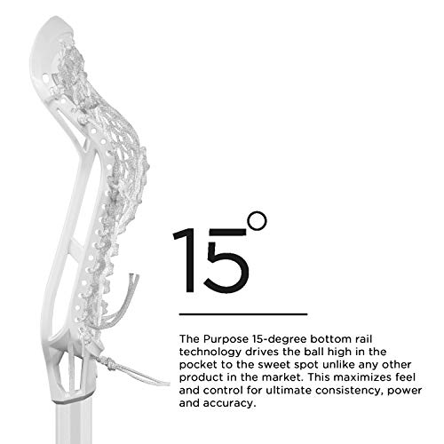 Epoch Women's Purpose Pro Mesh Strung Lacrosse Stick Heads, White #TOP2