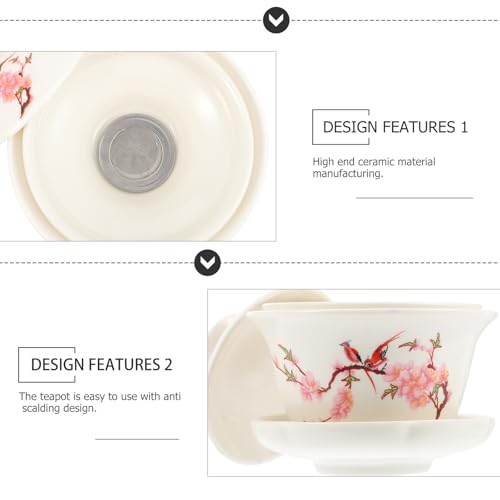 Juego de té Kung Fu de porcelana azul y blanca con tetera ergonómica y 8 tazas (12 piezas) 8