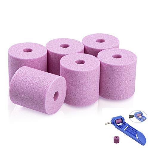 Portable Drill Bit Grinder Sharpening Stone, 6 Pcs Portable Drill Bit Grindstone,Iron-Based Bit for Grinding for 2-12.5mm Drill Bit Sharpener, Easy and Convinient Use to Drill Bit Grinder