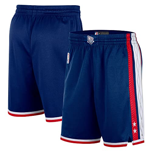 NBA Youth 8-20 Official 2021-22 City Edition Swingman Performance Shorts (14-16, Brooklyn Nets Navy)