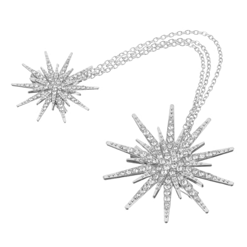 Broche Glamour Star avec chaine en strass, le cadeau ideal