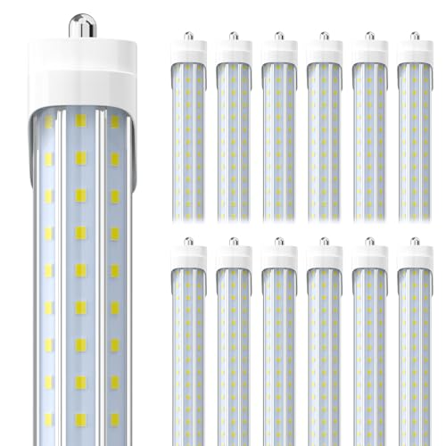 JESLED 90W 8FT LED Bulbs 5000K 11700LM Dual-End Powered Ballast Bypass