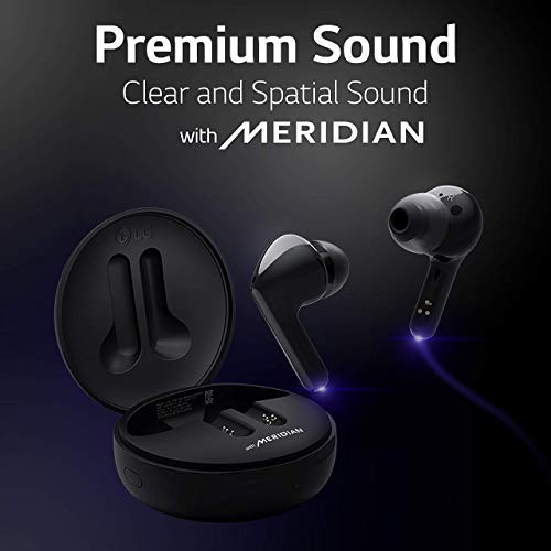 Lg Tone Free Hbs-Fn4 - True Wireless Bluetooth Earbuds With Hi-Fi Sound Solution By Meridian Audio, Dual Microphones In Each Earbud, And Ipx4 Water Resistance - Black (Renewed) #TOP2
