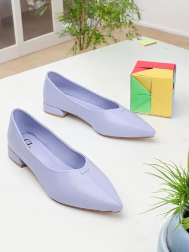 Image of Carlton London Women Comfortable Slipon Pump Shoes with Block Heels, Pointed Toe for Casual and Formal wear
