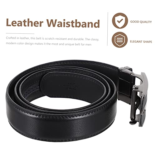 CLISPEED 1pc Men Leather Automatic Buckle Belt Stylish Waist Strap for Formal and Casual Wear Two Effortless Dressing Gentlemen Accessory4