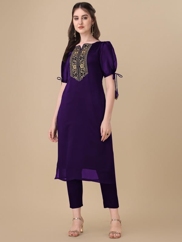 Image of Embroidery Silk Kurti