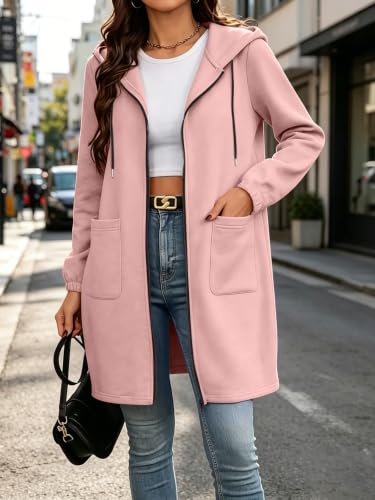 Zip Up Long Hoodies for Women Longsleeve Oversized Hoodie Fleece Jacket - image 2