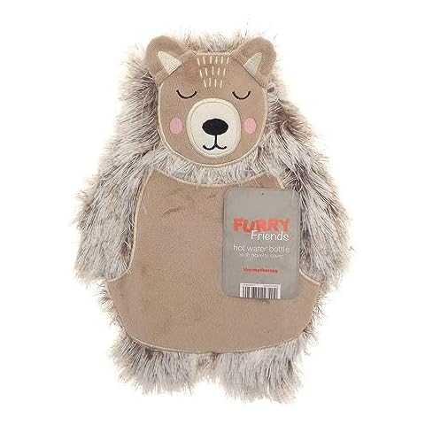 Country Club Furry Friend Brown Bear Hot Water Bottle Cover