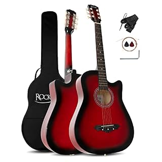 Rocktile WSD-5C-RDB Slim Line Set de guitare folk Redburst - Les Beatles, Paul McCartney, John Lennon, RIngo Starr, George Harrison