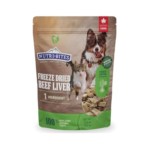 Nutri Bites Freeze Dried Beef Liver Dog & Cat Treats, Single Ingredient High Protein Pet Treats, 17.6 oz