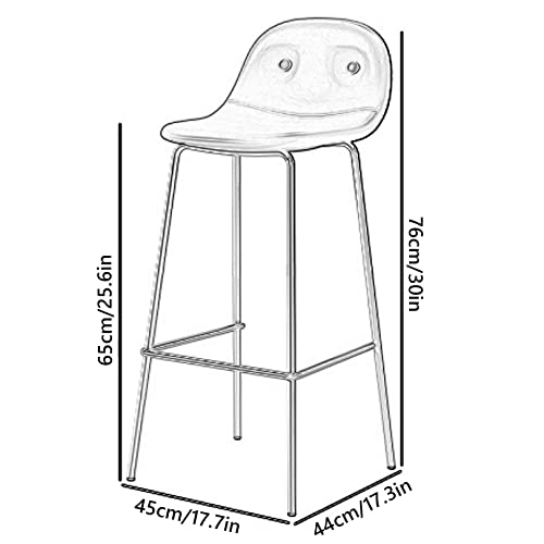 Tabourets de bar en cuir PU noir de qualité supérieure pour comptoir de cuisine