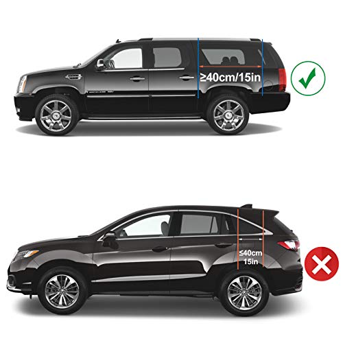 Roboraty SUV Side Ladder Fit Much Models, Manganese Steel Luggage Rack Ladder Car Modification Accessories(Note The Distance Limit 40cm)