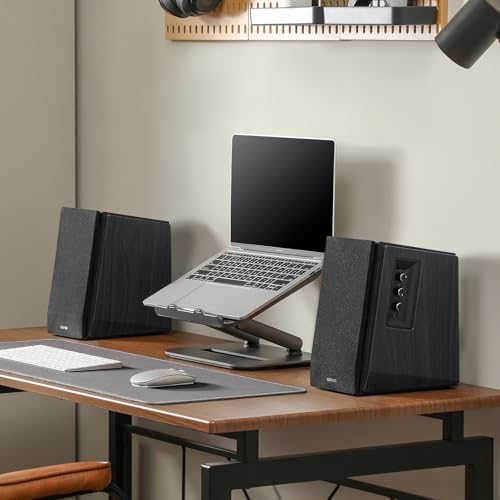 Image of Edifier R1700BT Bluetooth Bookshelf Speaker - Active Near-Field Studio Monitors - Powered Speakers 2.0 Setup Wooden Enclosure 66w RMS (Black)