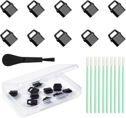 10 Pcs USB C Dust Plugs Port Cover for iPhone 17/16/15 Pro Max Plus Samsung Galaxy S25-S20 Google Pixel and All USB Type C Ports