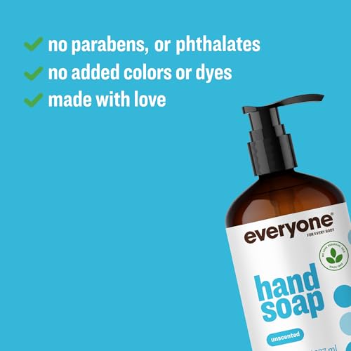 Image of Everyone Liquid Hand Soap, Unscented Fragrance-Free, 12.75 oz 3-Pack | Everyone Liquid Hand Soap, Unscented, 12.75 oz 3-Pack