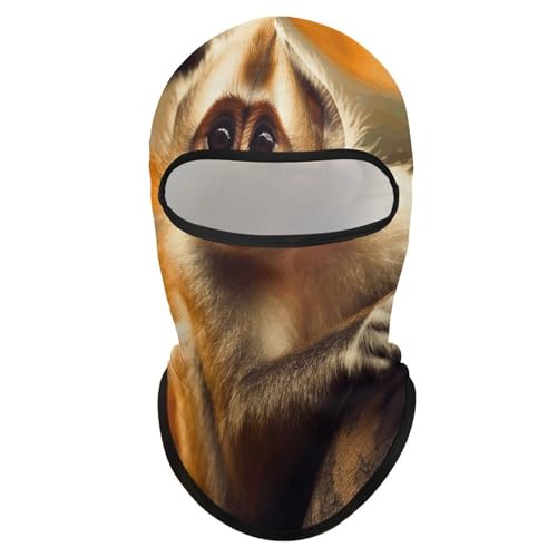 Balaclava Mask para hombres y mujeres con diseño de mono en árbol. Cubierta facial completa para ciclismo. miniatura 7