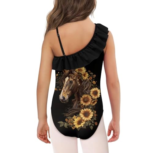 Image of Girls One Piece Swimsuits Size 3-14 Trendy Ruffle Bathing Suit Casual Hawaiian Summer Beach Swimwear