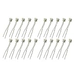 fineled mr16 gu5.3, portalampada gu5.3, con cavo da 12 v, forma mr16, diametro cavo 0,5 mm², base in ceramica, attacco gu 5.3, set di lampadine alogene e led (20 pezzi)