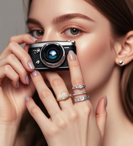 14K Gold Leopard Animal Leopard Head Cute Unique Women's Adjustable Set Zirconia Ring Holiday Gift2