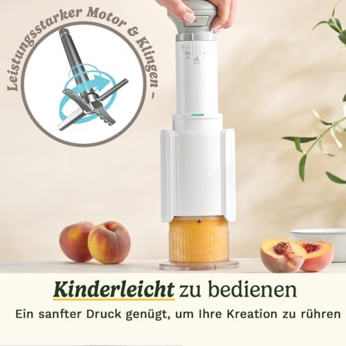 Bild 5 - Cuisinart FreezeWand Eismaschine – 5in1 Eiscreme, Sorbet, Milchshake, Slushie – 3 Becher – Vegan, laktosefrei, proteinreich – 5 Min. Zubereitung – Kompakt & tragbar, Weiß/Grau