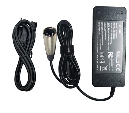 eeTao 29.4V Replacement Charger Compatible with LODSTUN FT000006-2 4 Wheel Mobility Scooter, All Terrain Folding Electric Powered Wheelchair 24V 12Ah Battery 28.8V 1.7A 48.96W Power Supply Cord Cable