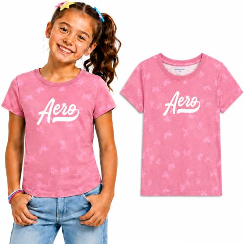 Image of Girls T Shirts - Soft Cotton Blend Short Sleeve Cute Graphic Tees - Classic Crewneck Logo Tee Girls Shirts (Sizes: 7-16)