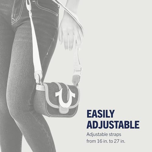 True Religion Women's Crossbody Bag, Mini Flap Adjustable Shoulder Handbag with Horseshoe Logo4