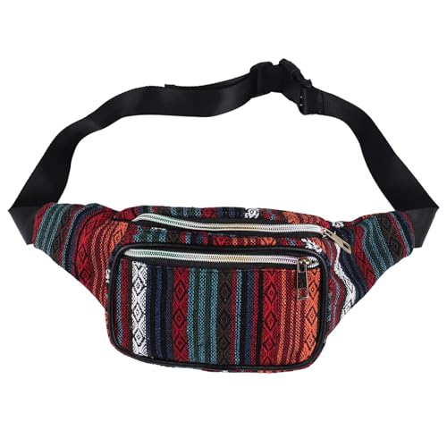 Wadakada RiñOnera étnica mulher rianeras antigas retro viagem caminhadas cintura porta-moedas cinto de cintura para mulher rinhonera cor A