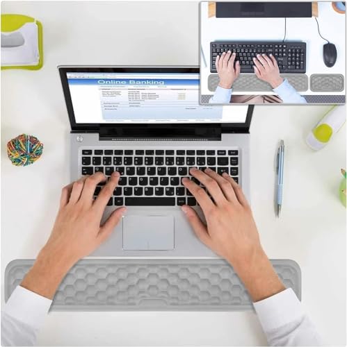 Image of HOFASON Computer Wrist Support, Memory Foam Keyboard Wrist Rest Support, Wrist Rest Support for Computer,Laptop, Gaming and Office, Keyboard and Mouse Wrist Rest Pad Support for Office, Gaming, Typing