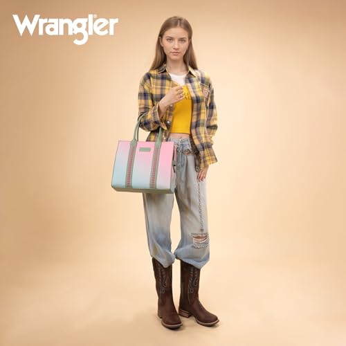 Image of Montana West x Wrangler Tote Bags Purses for Women Work Top-Handle Handbags with Strap