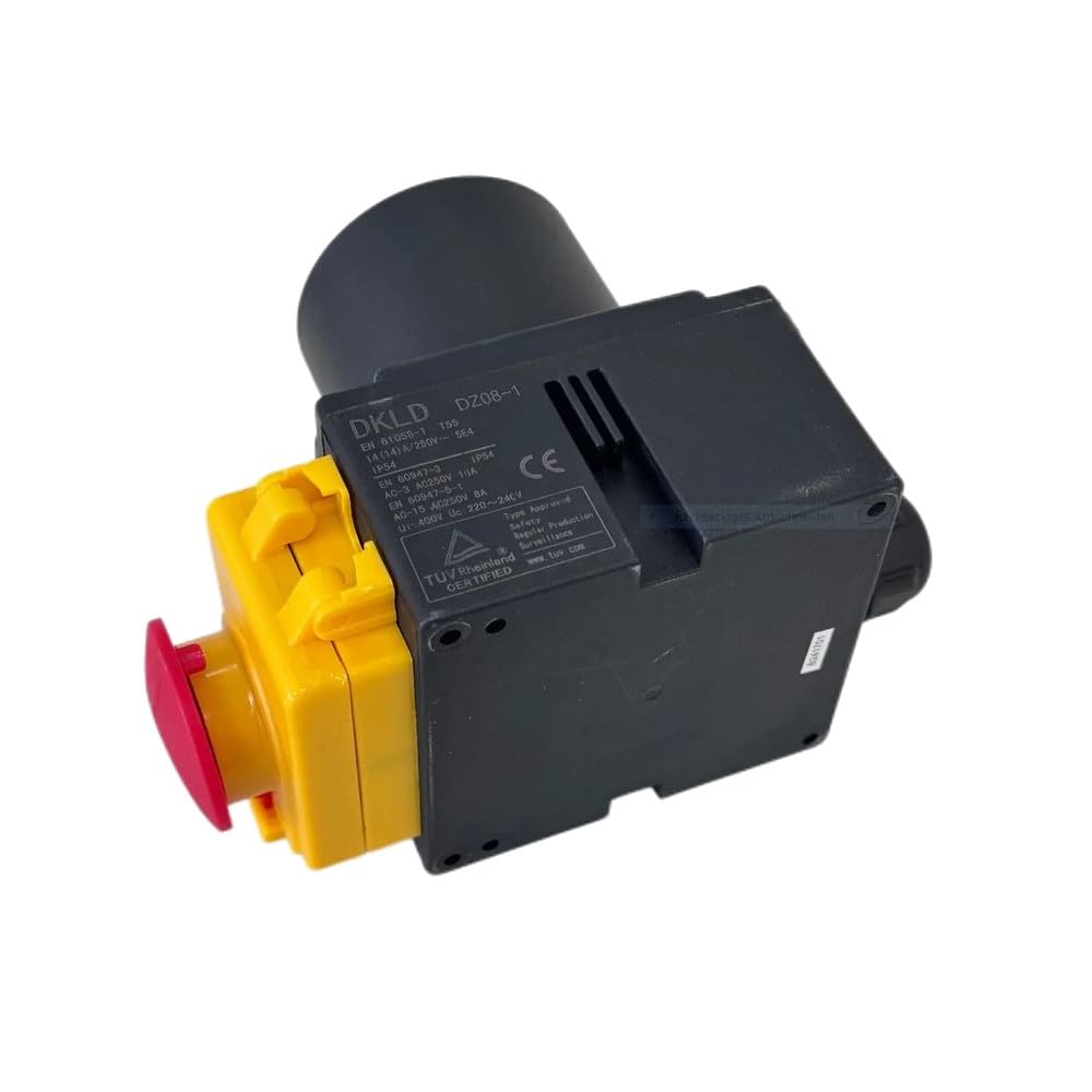 Trade-Shop Combinaison d'interrupteur/démarreur de moteur/interrupteur marche/arrêt avec inverseur de phase DZ08-1 230 V pour machines monophasées/avec clapet d'arrêt d'urgence