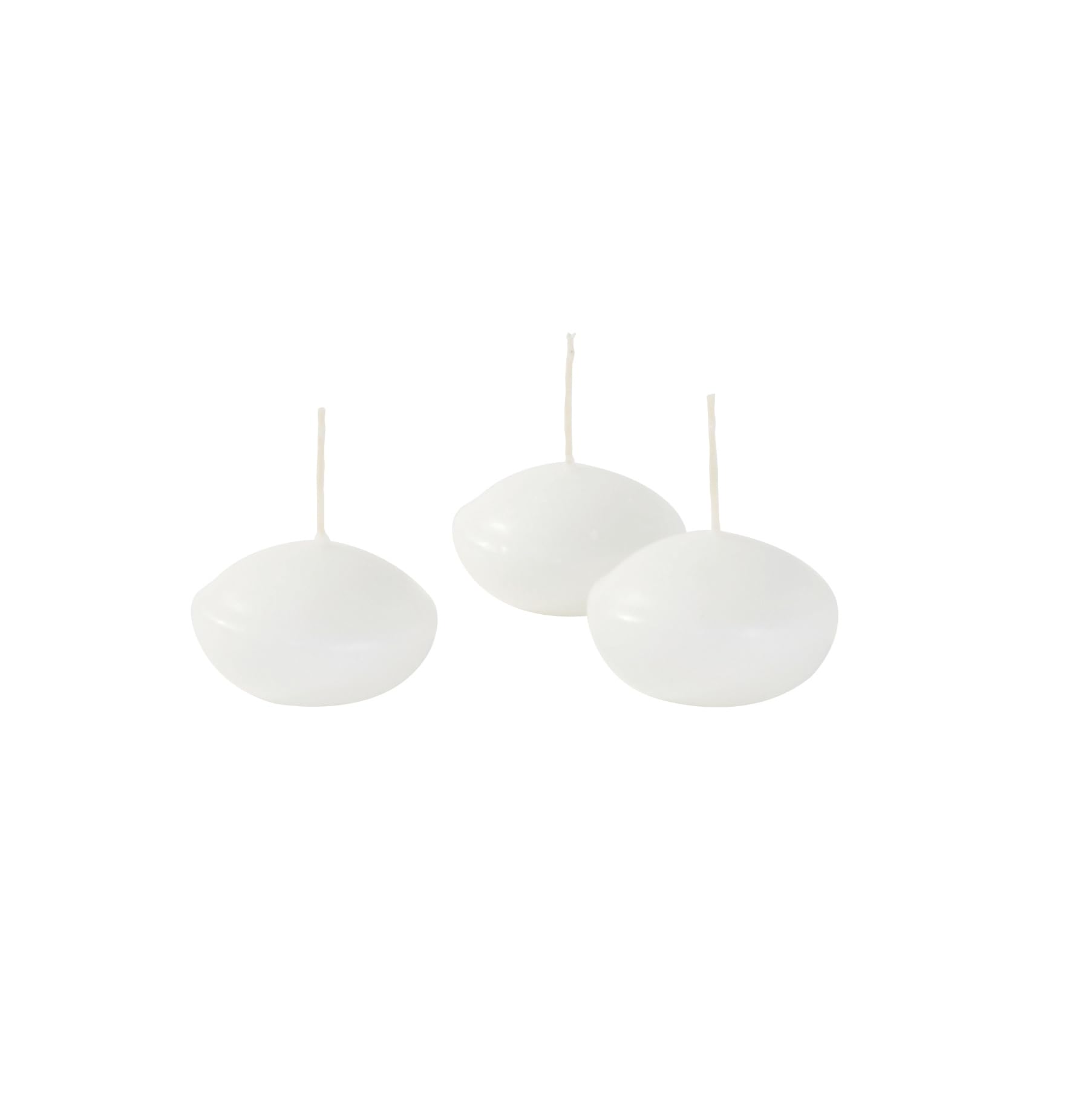 Cereria di Giorgio Risthò Floating Candles, Wax, White, 4.5 x 4.5 x 2.5 cm, Pack of 20