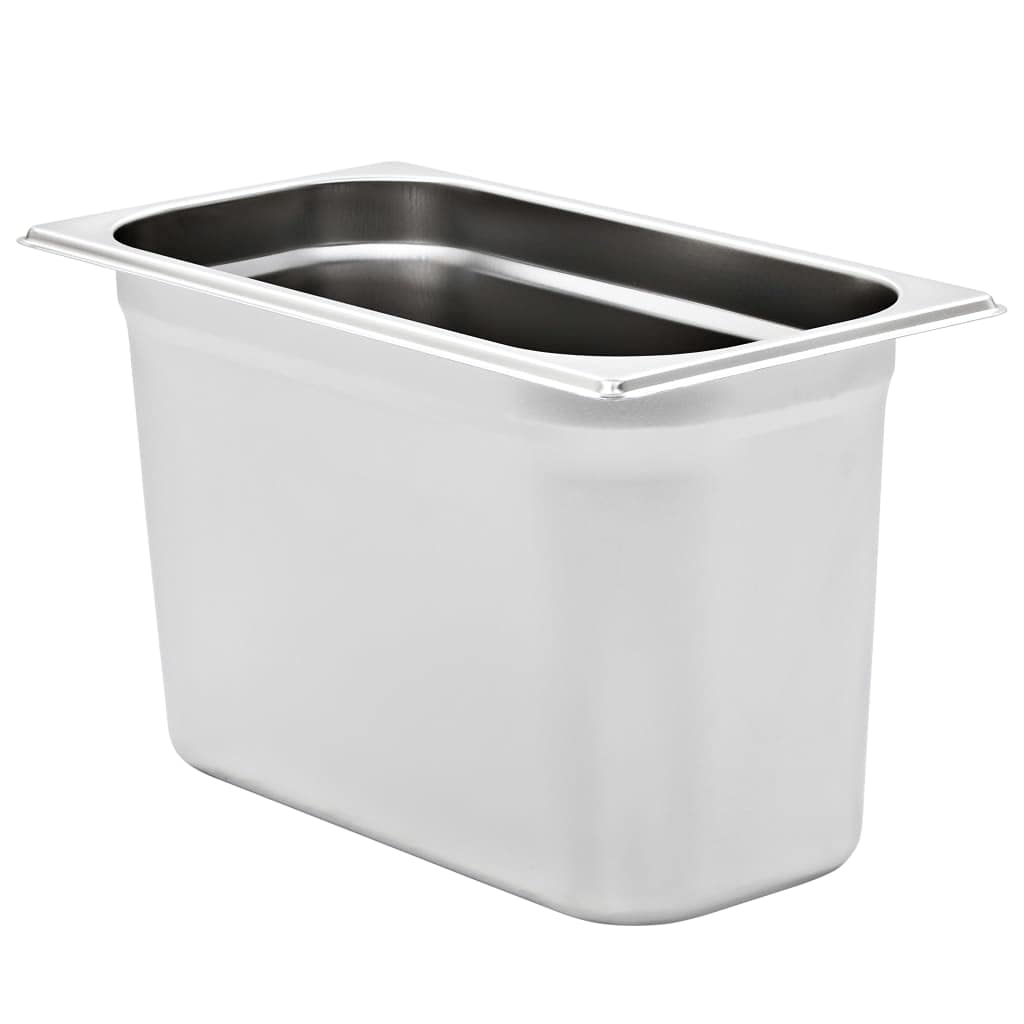 4 recipientes para gastronomía, acero inoxidable GN 1/3, 200 mm, apilables, para cocina profesional, buffet, catering, restaurante, hotel, fiesta, bain-marie, chafing dish, calentador de