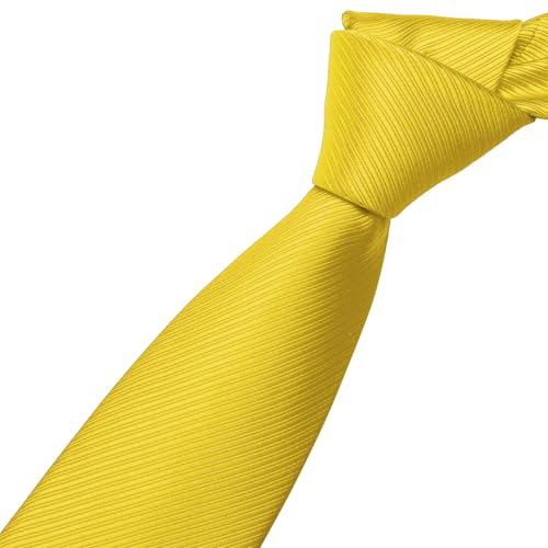 Image of KOOELLE Men's Ties Solid Pure Color Plain Neckties Formal Black Ties For Men