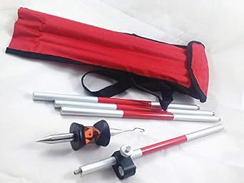 New 360Mini Prism with 4 Poles for Topcon/Leica/Nikon/Sokkia Total Station