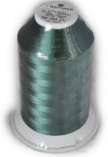 Hilo Rayón Rheingold No. 40 Aqua Stone, Cono Comercial para Bordado, 5500 yardas