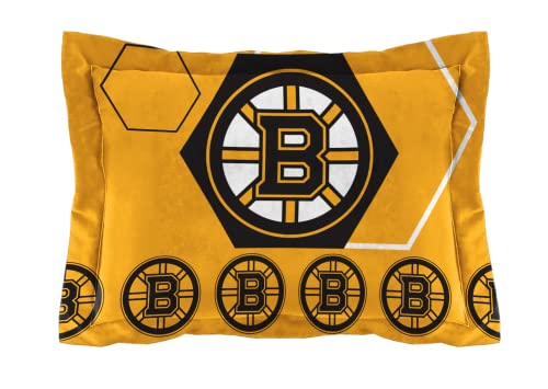 Northwest NHL Boston Bruins Unisex-Adult Comforter and Sham Set, Twin, Hexagon