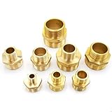 2-teiliger Reduzierverbinder aus Messing mit Sechskantnippel – 1/8" auf 1" BSP-Außengewinde(3/4x1/2)