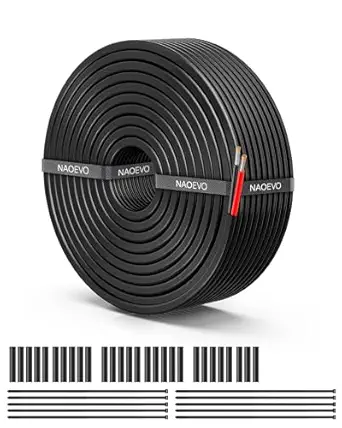 18 Gauge Wire 2 Conductor Electrical Wire, 18 AWG Stranded PVC Cord, 12V Low Voltage/Tinned Copper/Flexible/18/2 for Automotive Wire LED Strips Lamp Lighting Marine (50FT-15.24M)