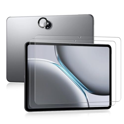 Gelaasso 2+1 Piezas Protector de Pantalla para Oneplus Pad 2 Cristal Templado y Protector de cámara, 9H Anti-Rayaduras, Transparente HD Cristal Templado para Oneplus Pad 2