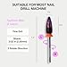 Curacoro Nail Drill Bits 3/32'' - Typhoon Bits, 2 Way, Carbide Bit (Fine) for Gently Removal of Gel Polish, Buffing to Smooth & Shiny Nails, Precise & Easy Control, Nail Art Salon & Home