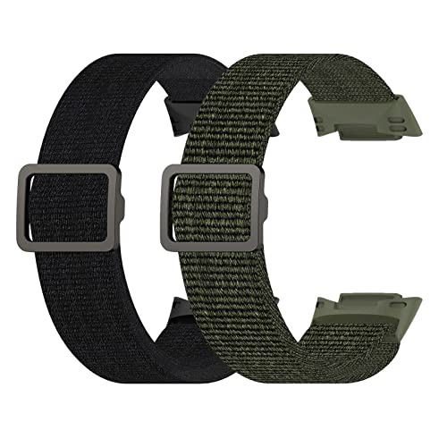 Ahayo Correa elástica trenzada compatible con Fitbit Charge 5, correa de nailon elástica ultra ligera y suave con hebilla ajustable para Fitbit Charge 5 actividad Tracker Cover