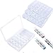Produktbild 4 Pack 28 Slots Plastik Perlenbox Sortierbox Sortierkasten Diamond Stickerei Box Diamant Malerei Nagel Strass Schmuck DIY Kunst Handwerk Pille Storage Organizer Schmuckschatulle Container