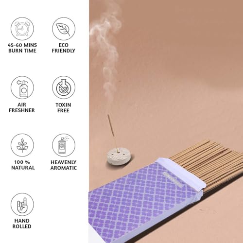 Folkulture Incense Sticks with Holder (120 Sticks)| Vanilla & Cashmere Cozy Insence-sticks For Aromatherapy, Home Fragrance |No Charcoal,Organic,Non Toxic, 45 Mins, Long Burning Luxury Inscents-sticks by Folkulture - Used condition - Image 6