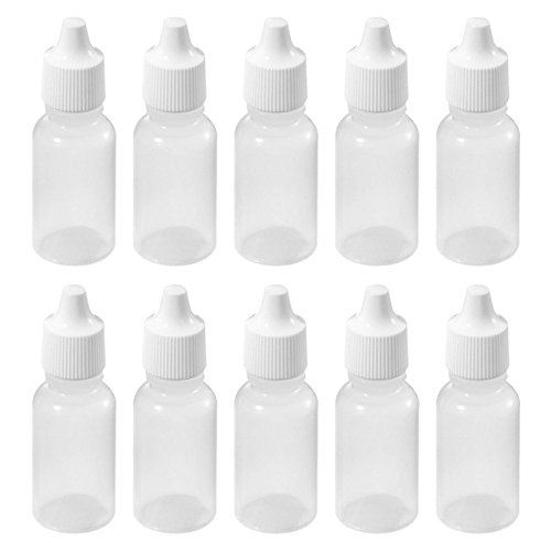 Buy 10 Pcs Empty Eye Dropper Bottle Plastic Eye Liquid Screw Cap Lids