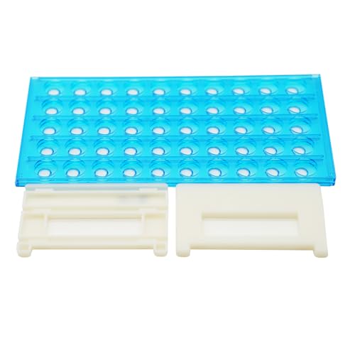LSVERDE 1 Pcs Test Tube Rack for 15/18 mm Tubes, 50 Holes with Hole Diameter 18mm, Detachable Plastic Centrifuge Tube Holder