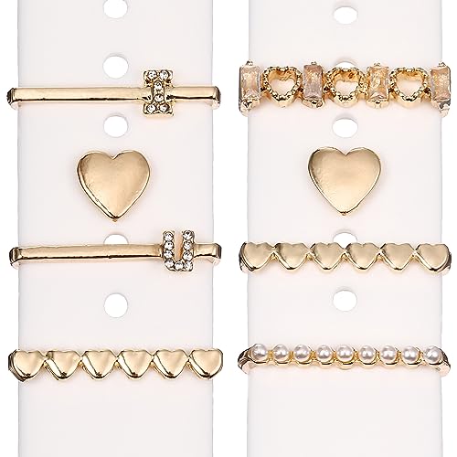 Hemobllo Watch Strap Charms Metal Rings 8 Pcs Decorative Watchband Accessories Compatible with Smartwatch Bands Stylish Metal Loop Jewelry for Personalization - Image 2