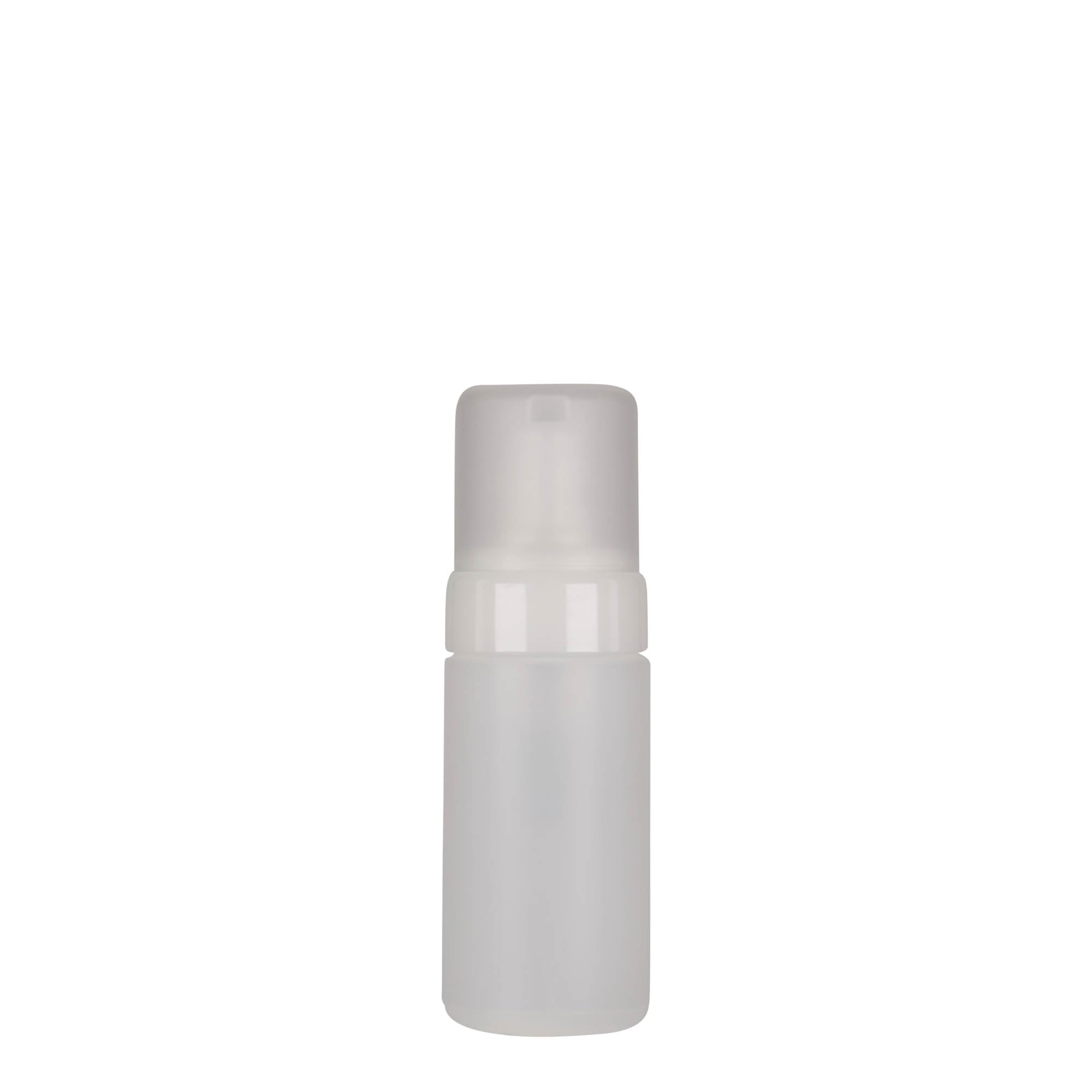 Zestaw 24 butelek z pianki 100 ml z polietylenu z pompką z pianki PP, naturalny biały, idealny do kosmetyków, higieny, produktów piankowych, Top-Fill Design